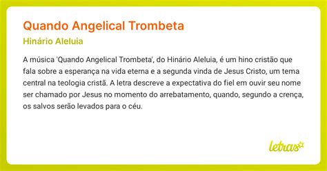 quando angelical trombeta letra